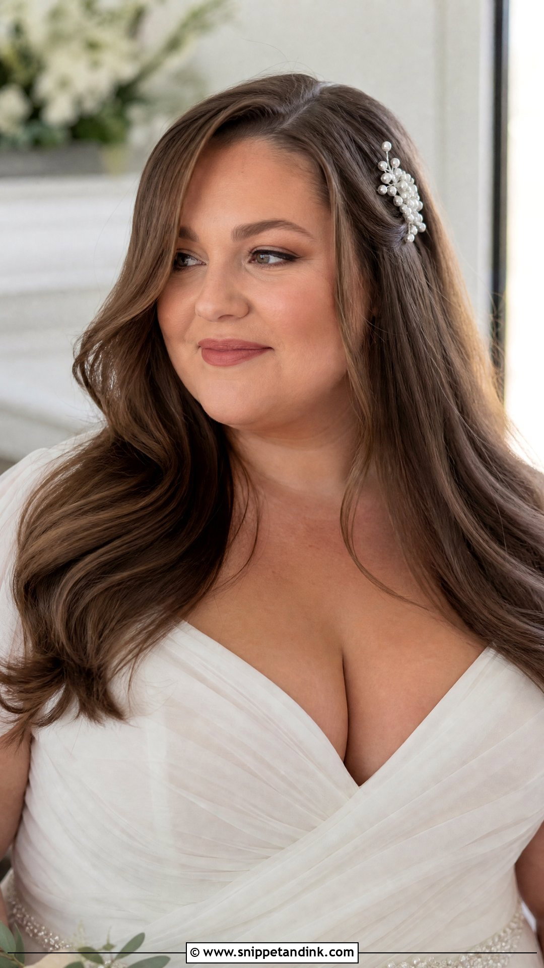 Plus Size Bridal Soft Blowout - Snippet and Ink - 20 Plus Size Wedding Hair Ideas