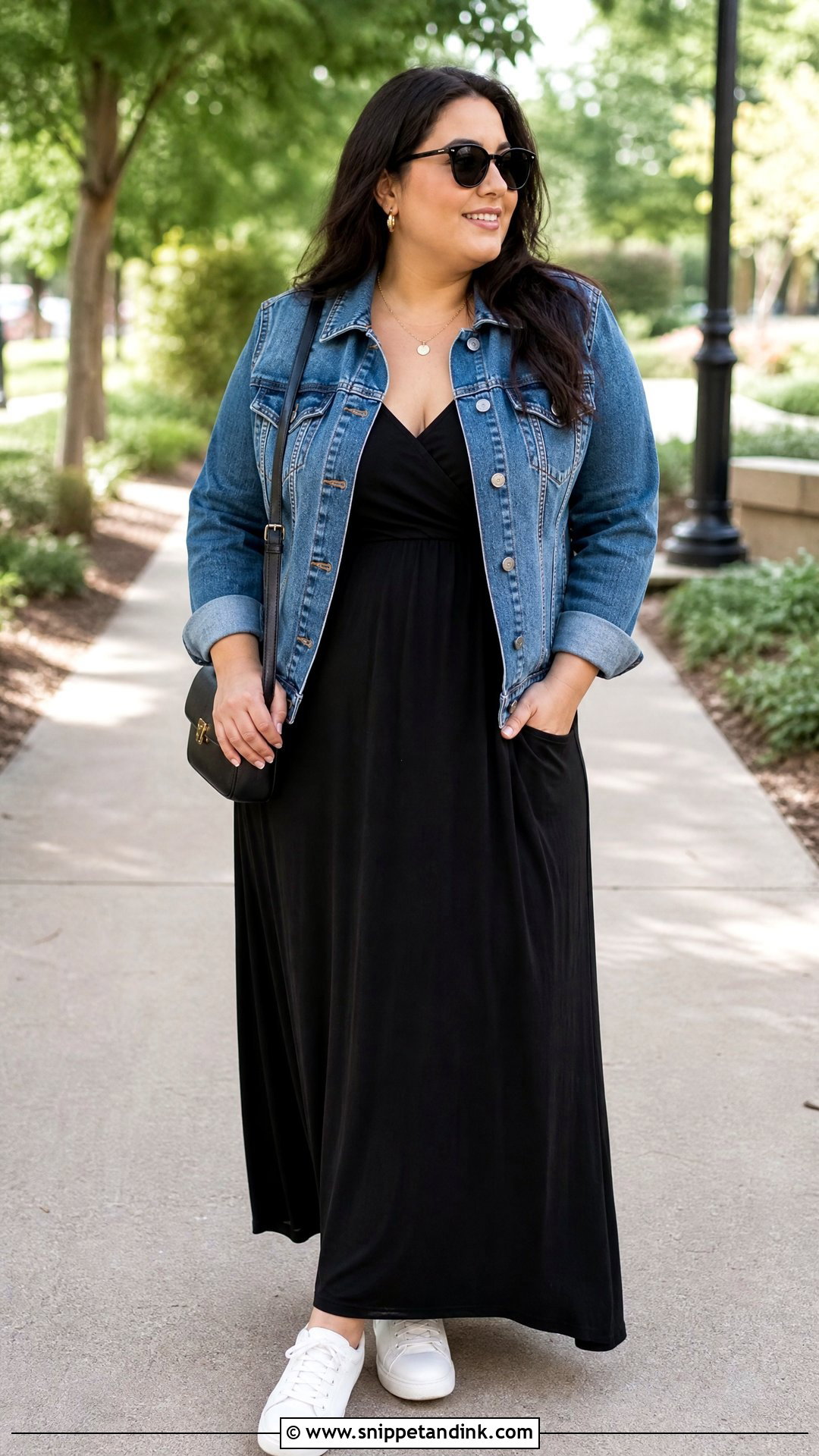 Plus Size Denim Jacket Outfit - Snippet and Ink - 20 plus size styling tips
