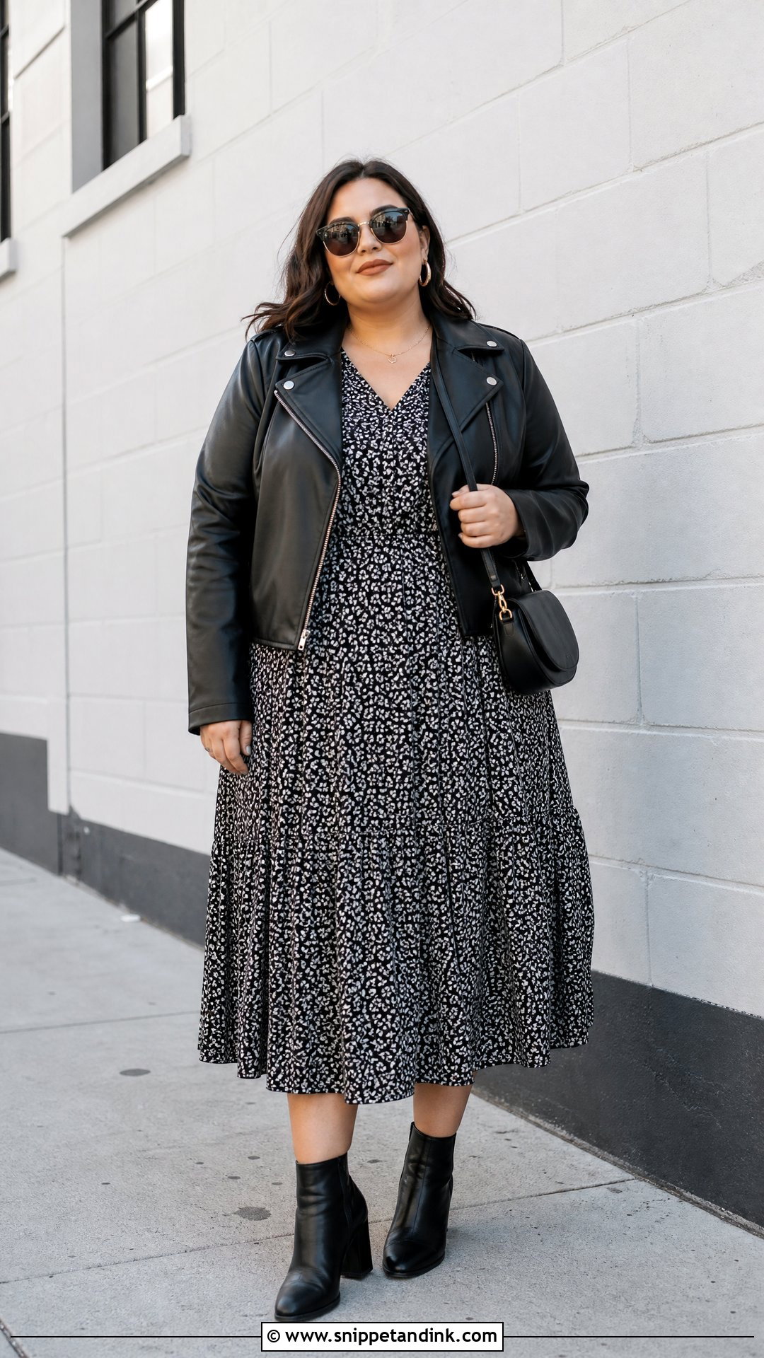 Plus Size Leather Jacket Outfit - Snippet and Ink - 20 plus size styling tips
