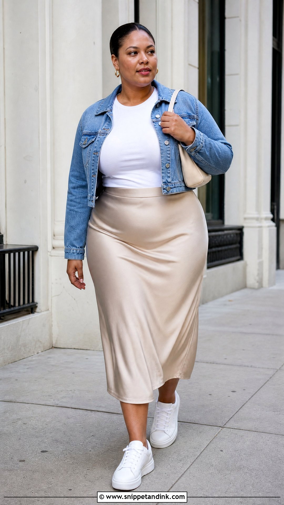 Plus Size Midi Skirt Outfit - Snippet and Ink - 20 plus size styling tips