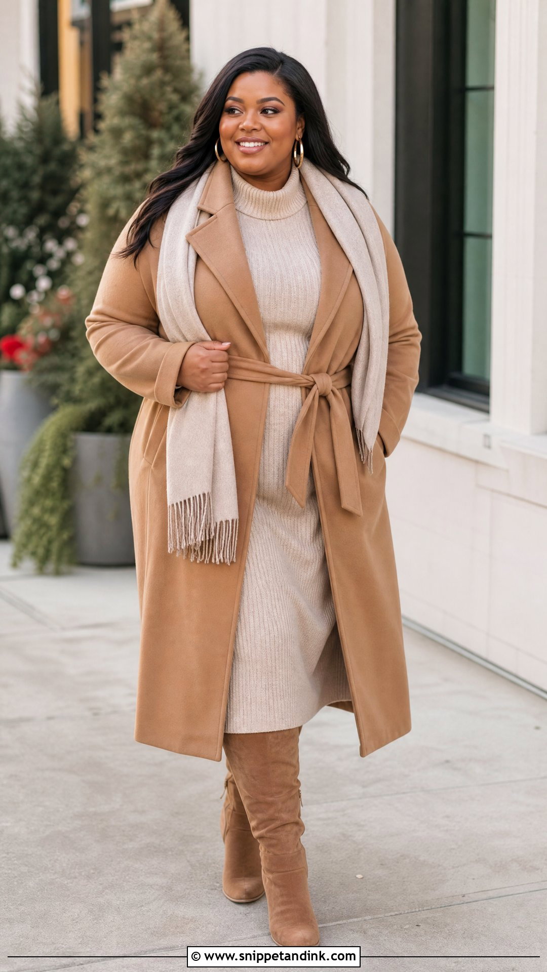 Plus Size Sweater Dress Engagement Photo Outfit - Snippet and Ink - 20 plus size engagement photo outfits