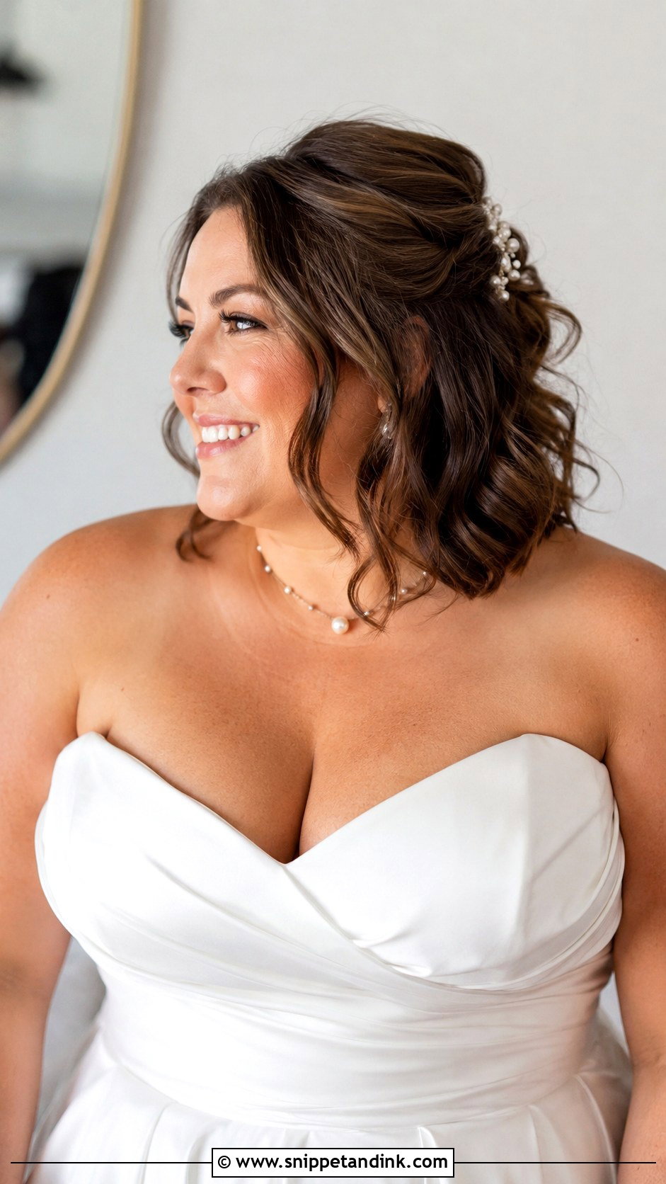 Plus Size Wedding Shoulder Length Hair - Snippet and Ink - 15 Plus Size Wedding Hairstyles