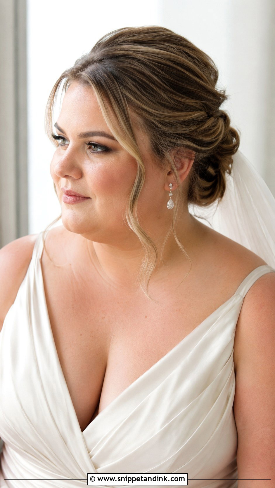 Plus Size Wedding Veil Hairstyle - Snippet and Ink - 15 Plus Size Wedding Hairstyles