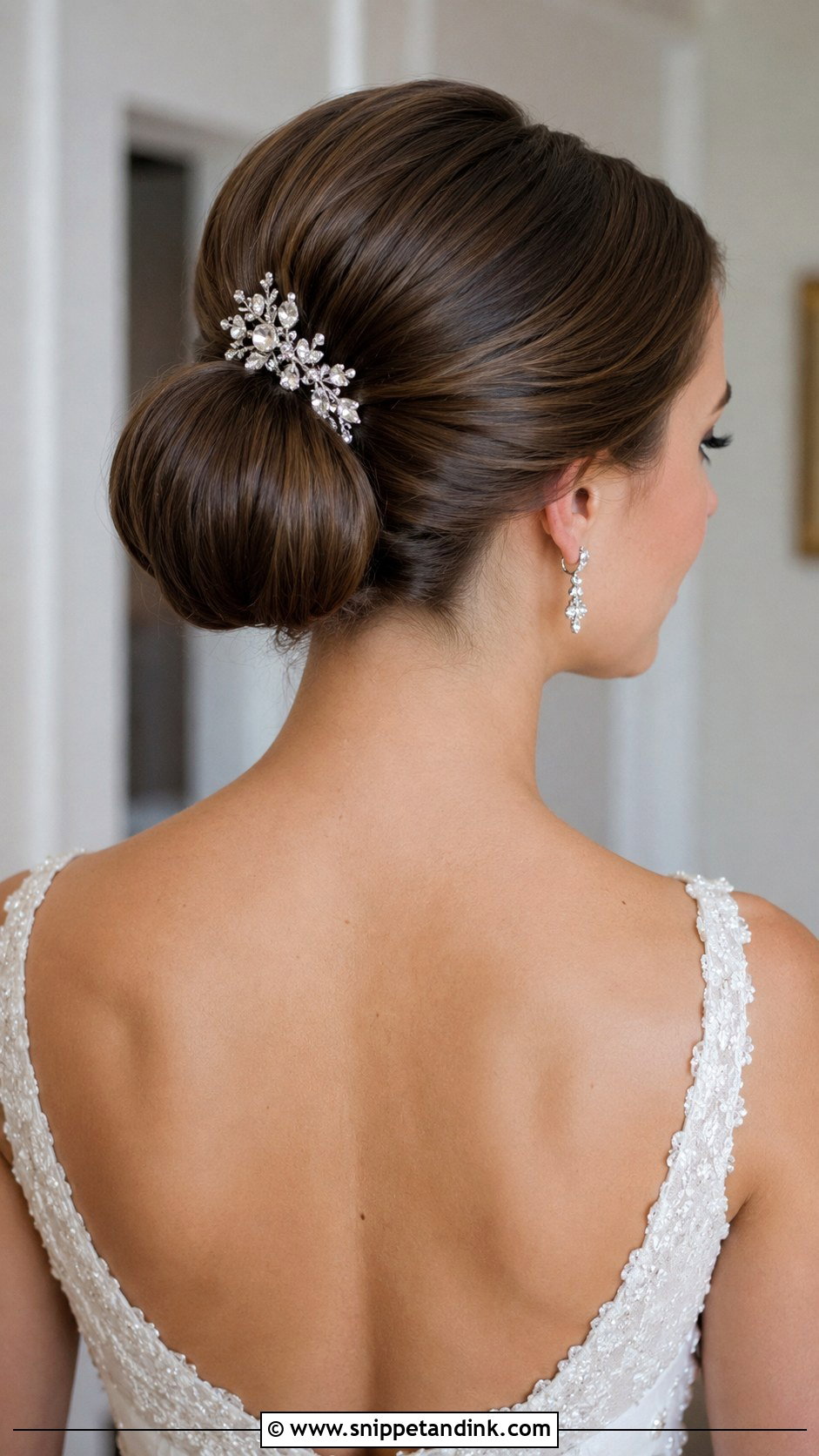 Polished Ballerina Bun Updo for Medium Hair - Snippet and Ink - 25 Up Dos for Medium Hair Wedding Ideas