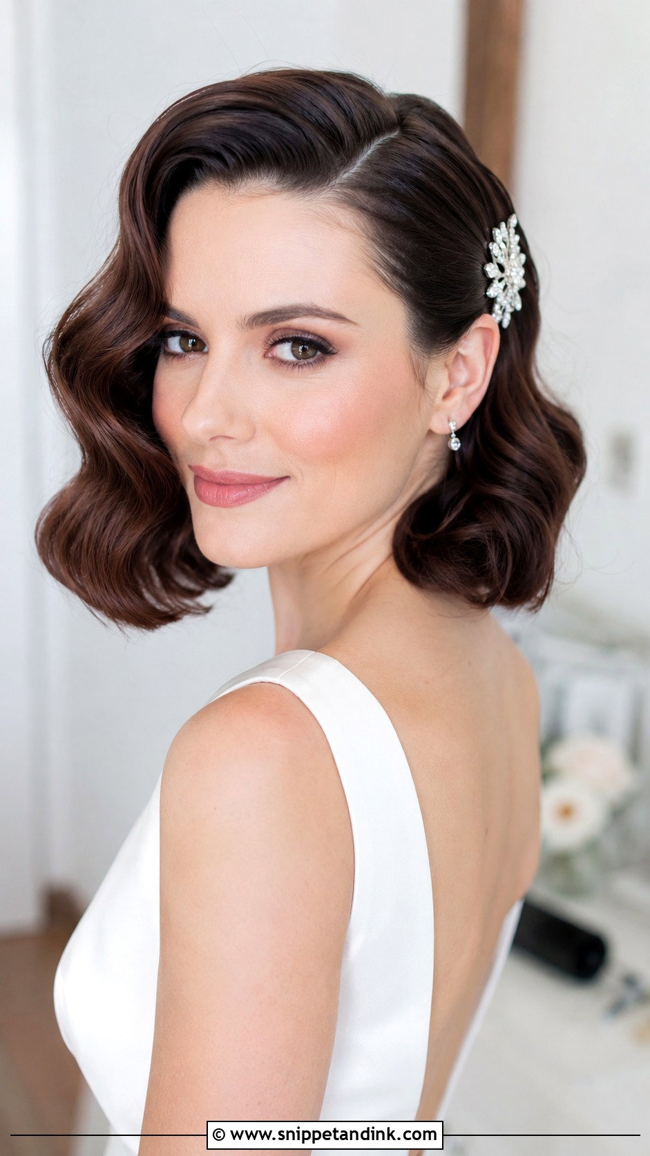 Polished Bob Style With Waves - Snippet and Ink - 25 Hairstyles for Medium Length Hair for Wedding