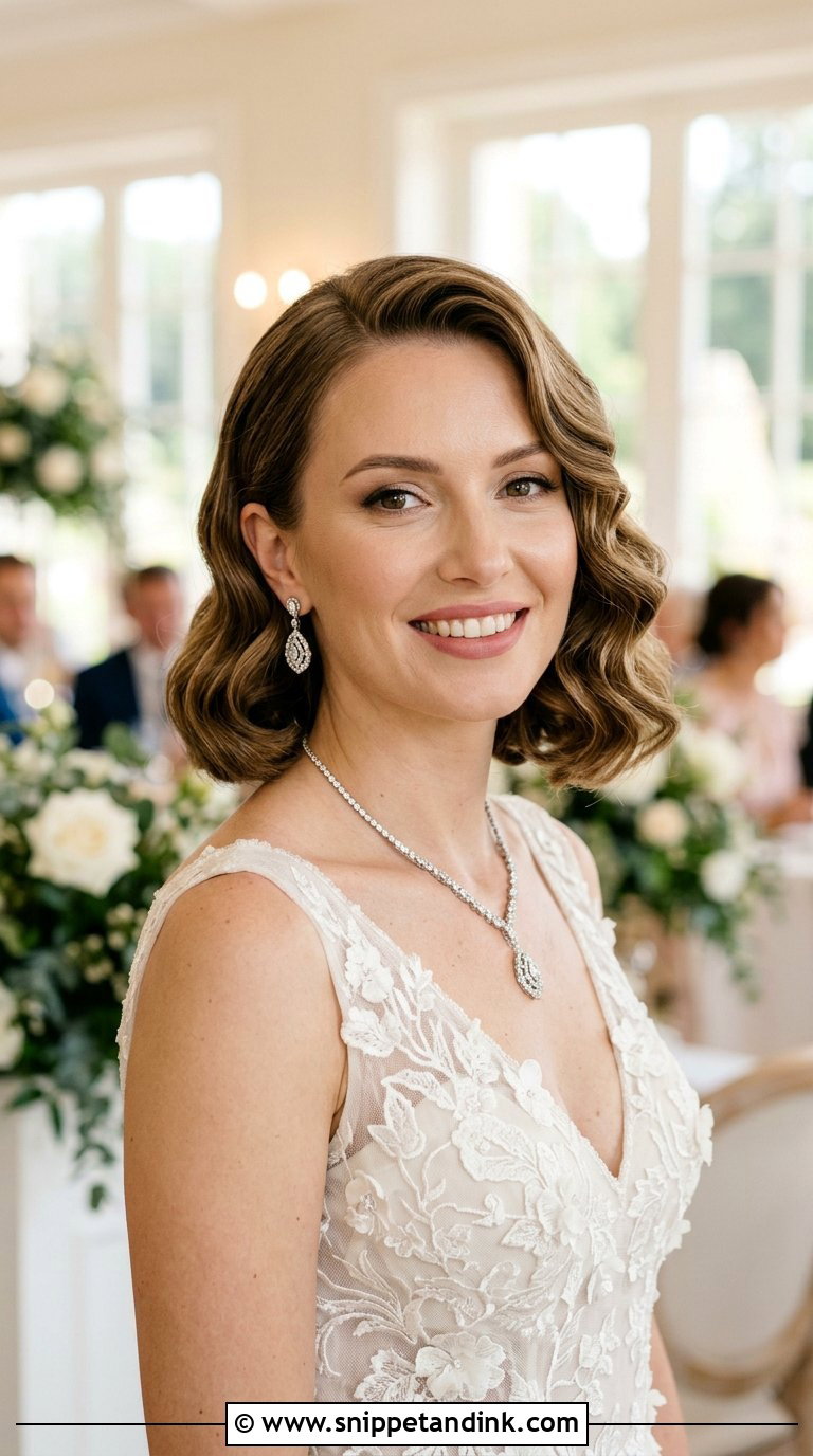 Polished Bob With Deep Waves - Snippet and Ink - 20 Bridal Hair Short Bob Ideas