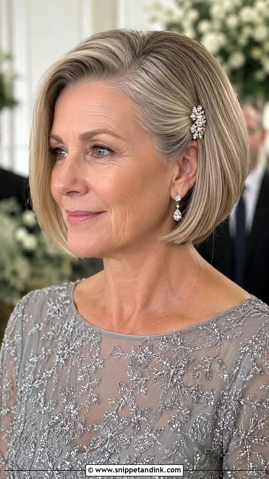Polished Bob for Short Hair - Snippet and Ink - 25 Mom Wedding Hair Ideas
