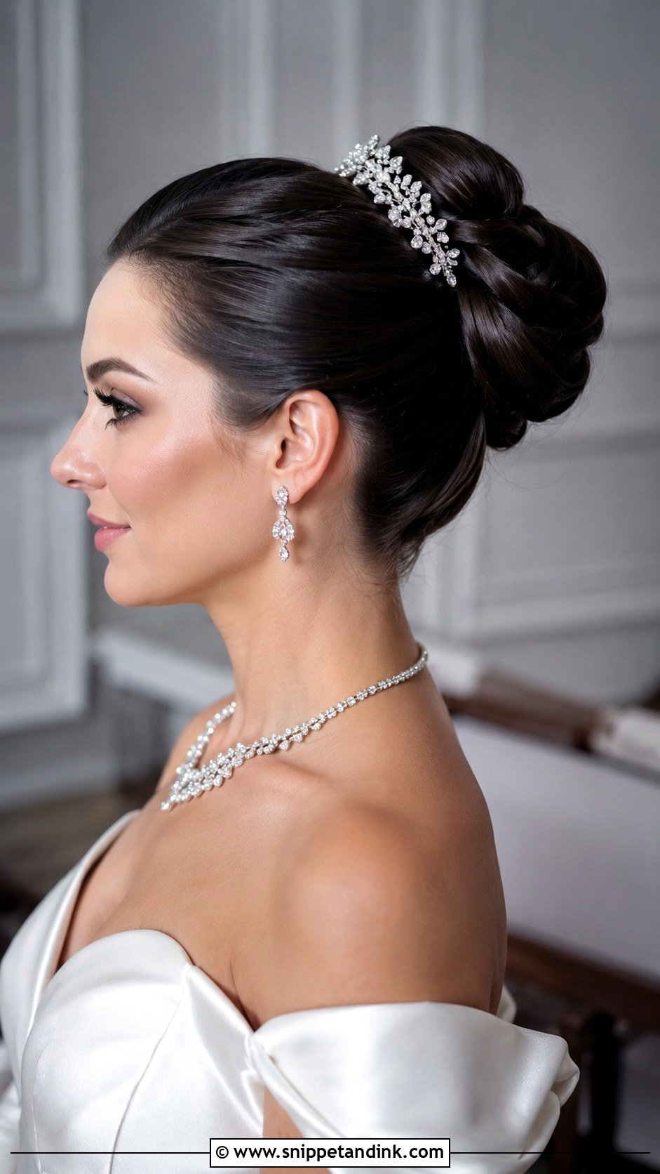 Polished Bridal Updo Bun for Brides - Snippet and Ink - 25 Bride Hair Bun Ideas