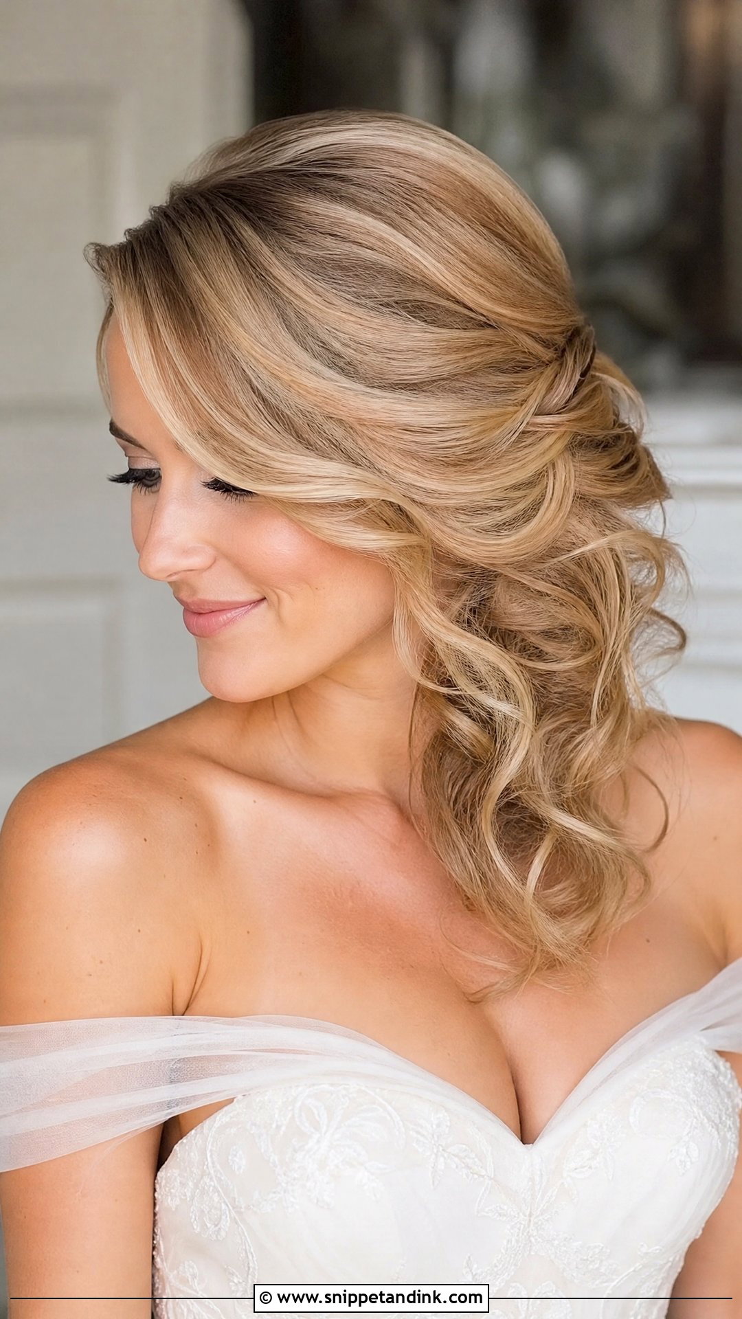 Polished Side Swept Updo - Snippet and Ink - 20 Lauren Kyle Wedding Hair Ideas