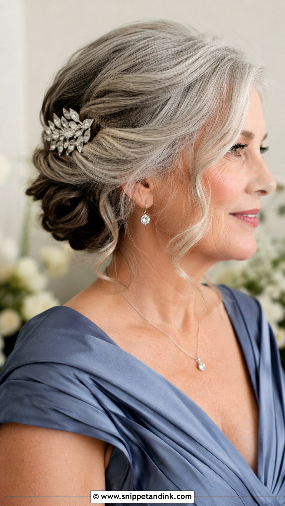 Polished Silver Style for Mother of the Bride - Snippet and Ink - 25 Wedding Hair for Mother of the Bride Ideas