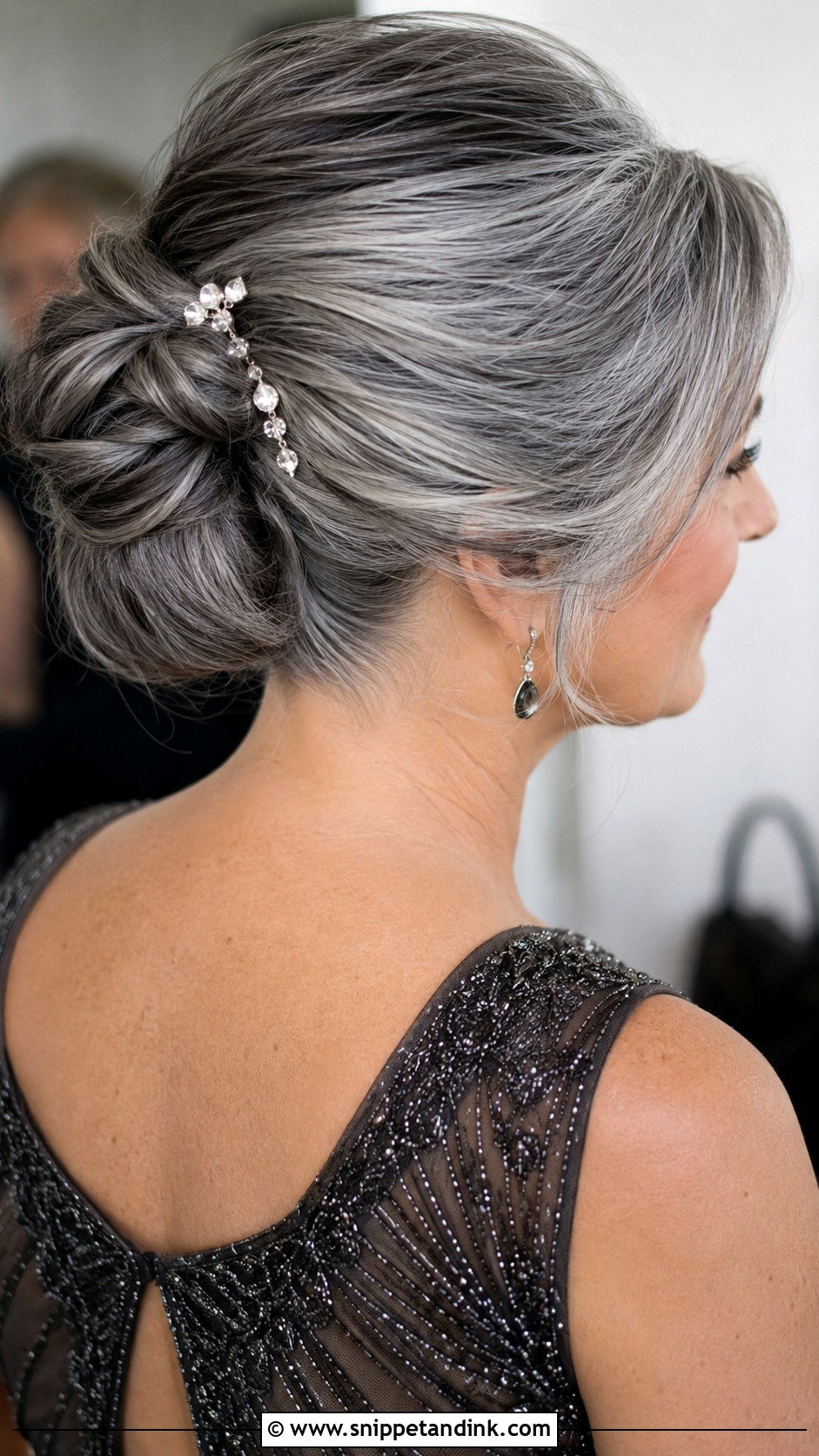 Polished Silver Updo - Snippet and Ink - 20 Wedding Hairstyles for Mother of Bride