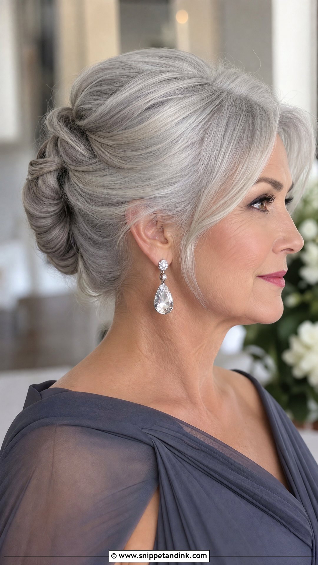 Polished Silver Updo - Snippet and Ink - 20 Mother Hairstyles for Wedding