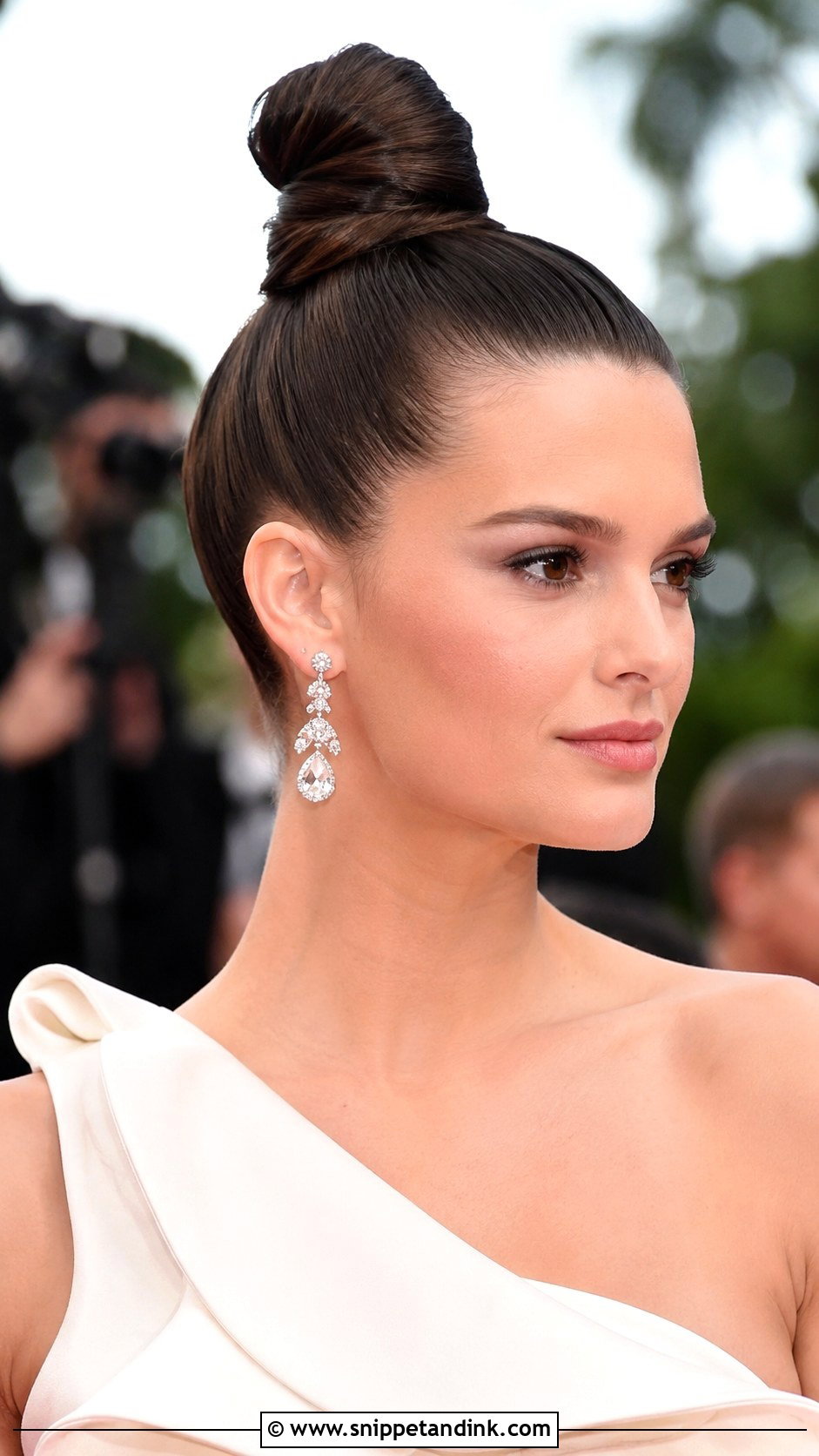 Polished Top Knot - Snippet and Ink - 25 Wedding Hair Brunette Ideas