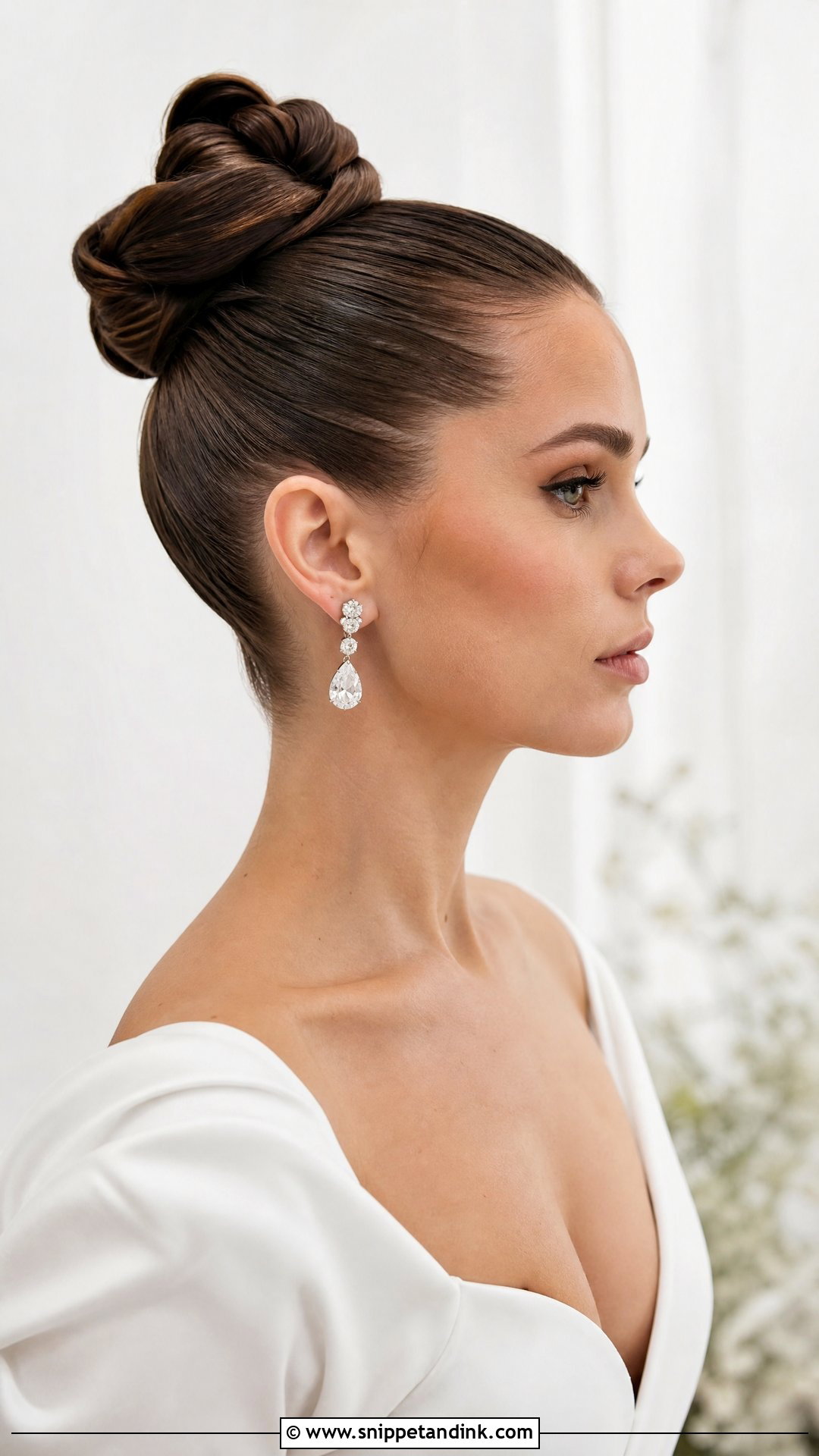 Polished Top Knot - Snippet and Ink - 20 Classic Bride Hairstyles