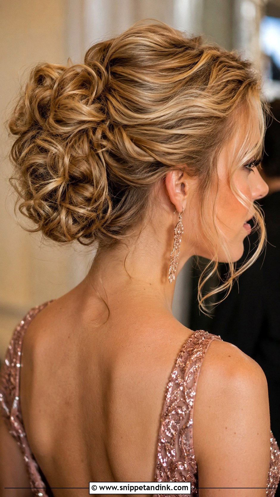 Polished Updo With Curls - Snippet and Ink - 25 Mother of the Bride Hair Updo Ideas
