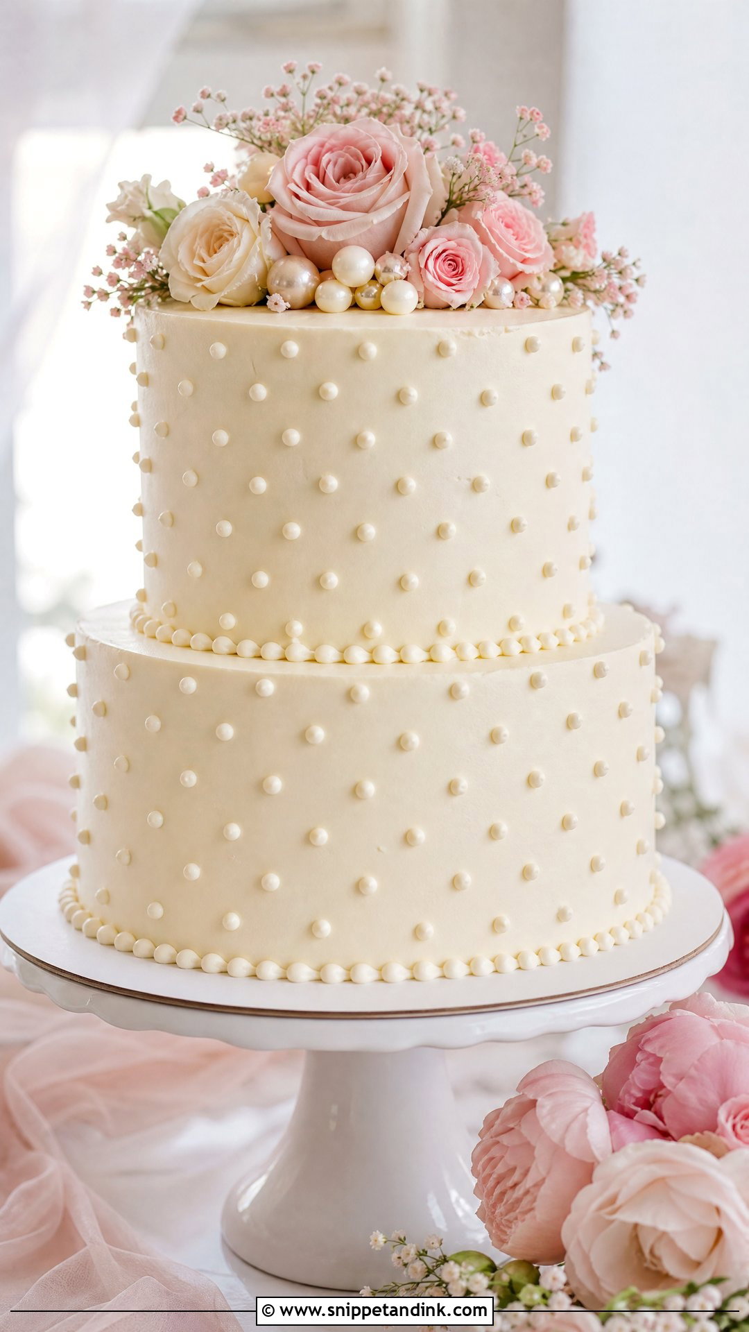 Polka Dot Wedding Cake - Snippet and Ink - 20 Pattern Cake Ideas for Wedding