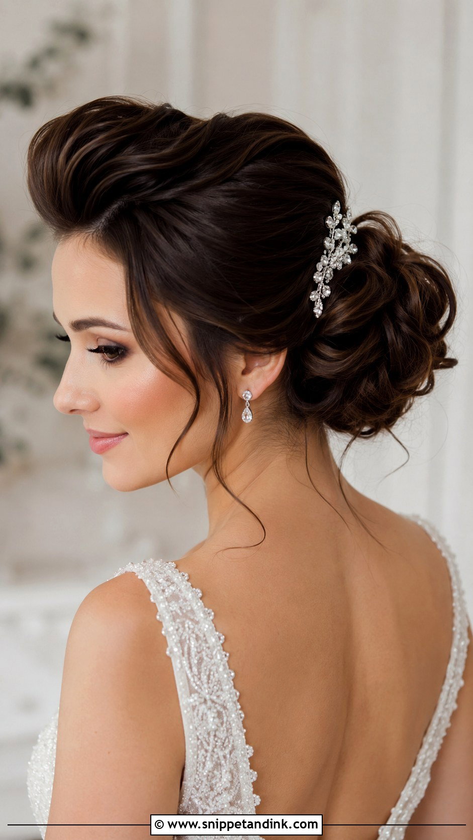 Pompadour Bridal Hairstyle - Snippet and Ink - 25 Vintage Wedding Hair Ideas