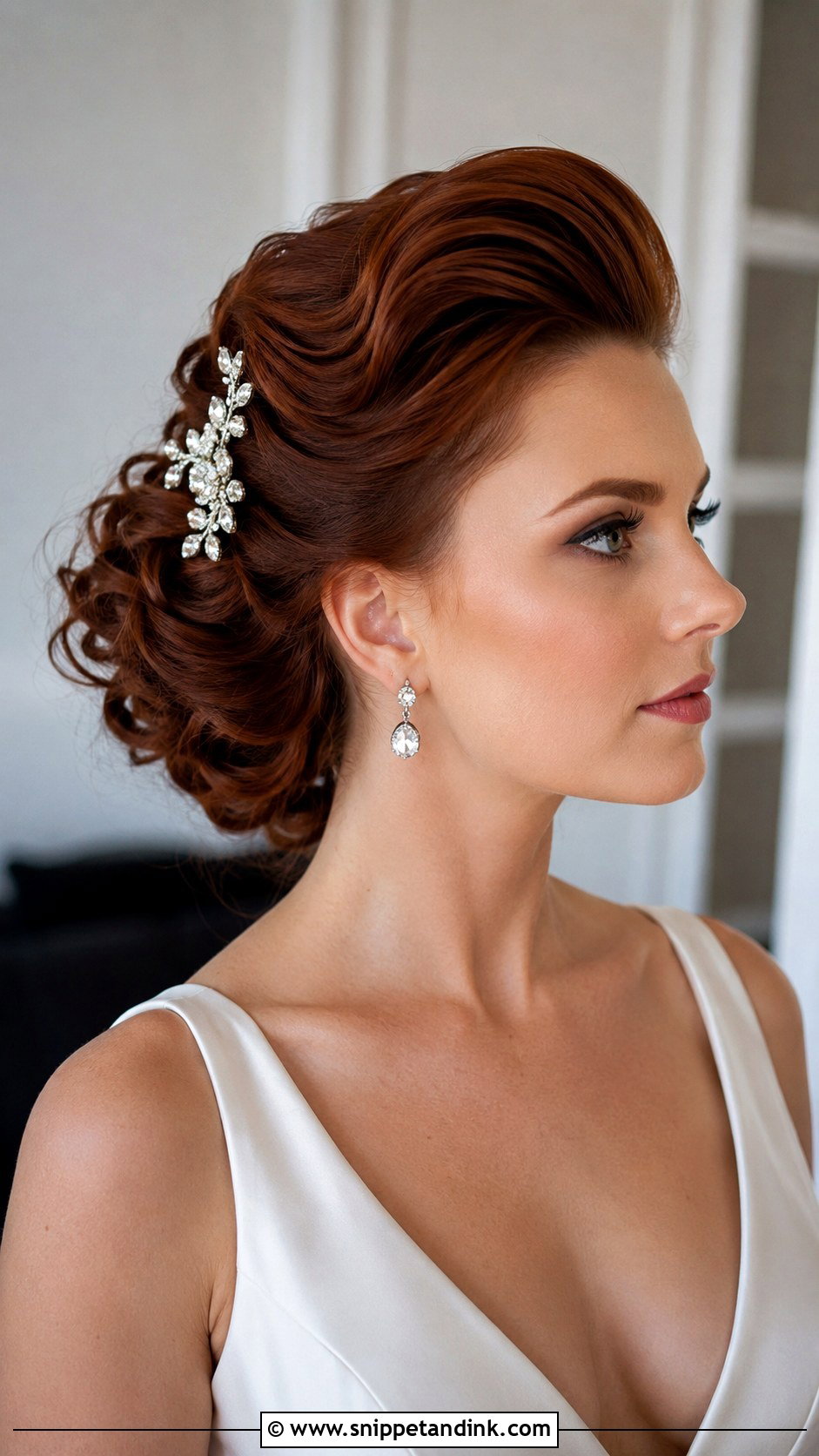 Pompadour Bridal Updo - Snippet and Ink - 20 50s Wedding Hair Ideas
