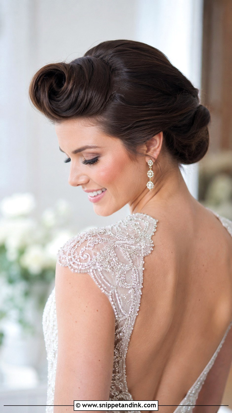 Pompadour Roll Updo - Snippet and Ink - 20 Hollywood Bridal Hair Ideas