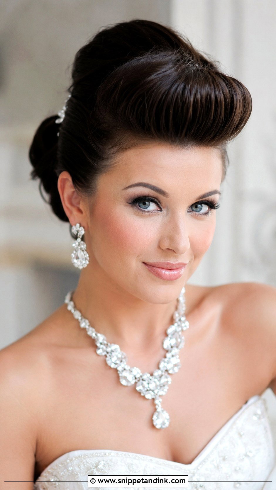 Pompadour Updo for Vintage Brides - Snippet and Ink - 20 Hollywood Wedding Hair Ideas