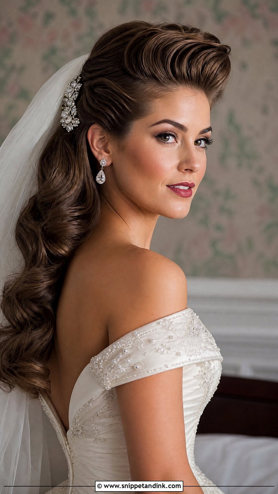 Pompadour Wedding Hairstyle - Snippet and Ink - 20 Retro Wedding Hair Ideas