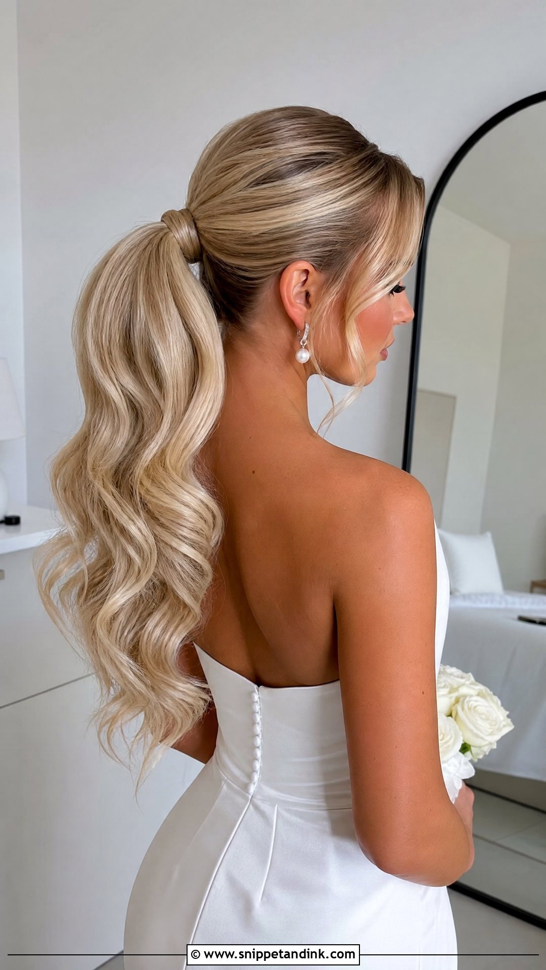 Ponytail Bride Hair With Extensions - Snippet and Ink - 20 Ponytail Bride Hair Ideas
