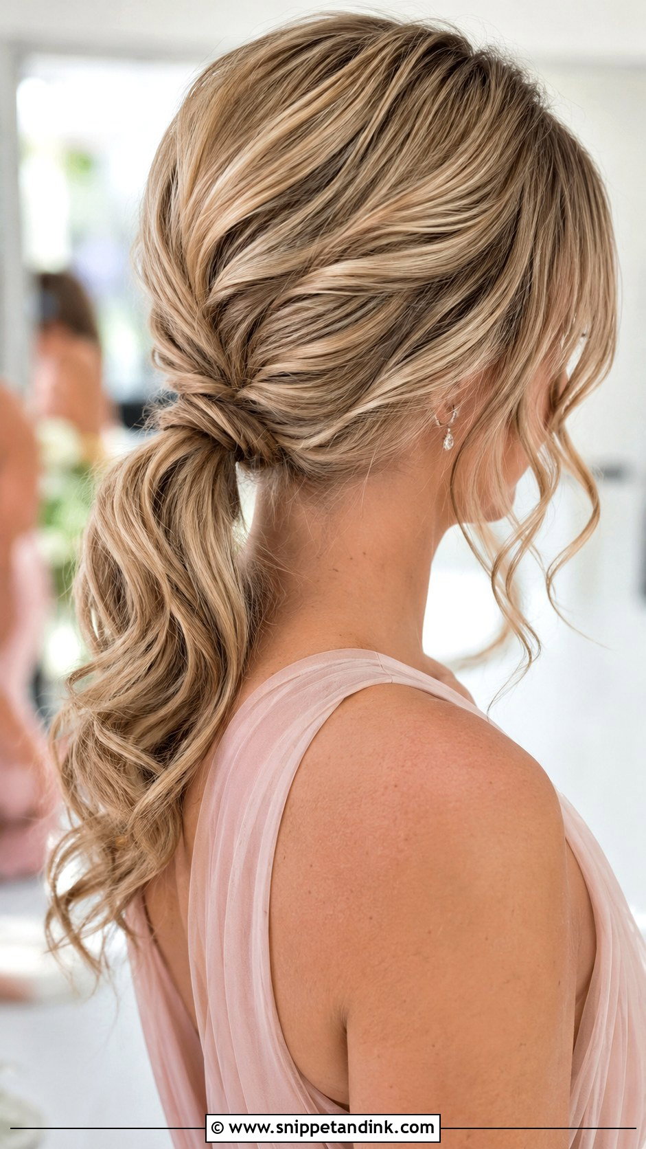 Ponytail Bridesmaid Hairstyle For Medium Hair - Snippet and Ink - 30 Bridesmaid Hairstyles Ponytail