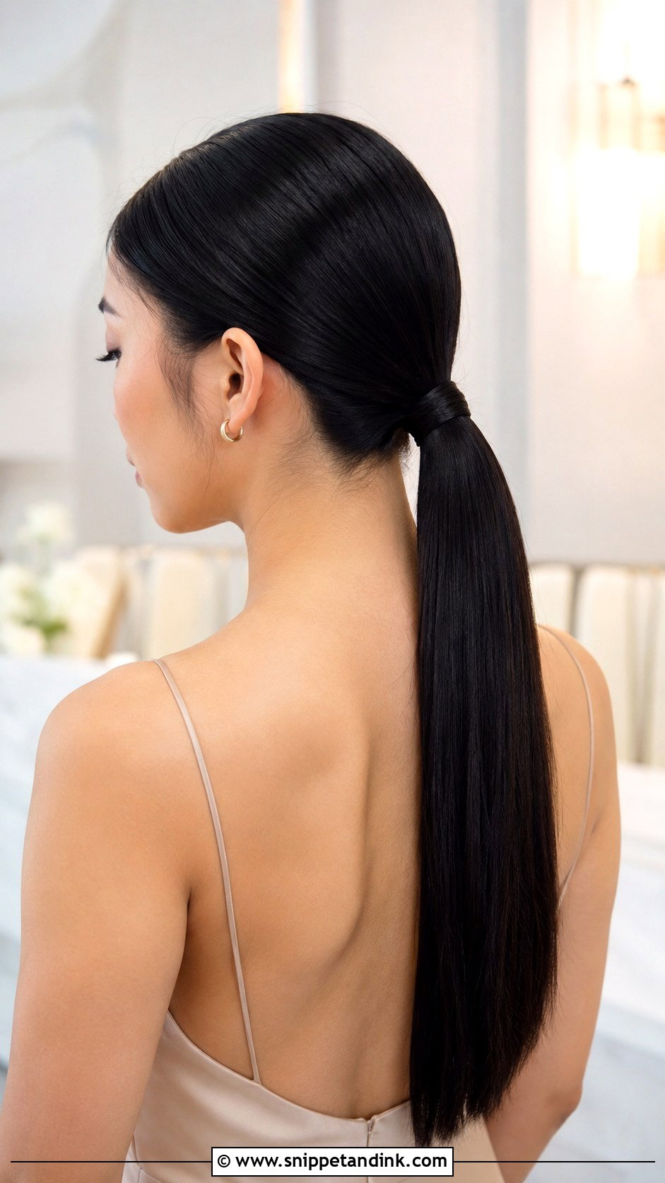 Ponytail Bridesmaid Hairstyle For Straight Hair - Snippet and Ink - 30 Bridesmaid Hairstyles Ponytail