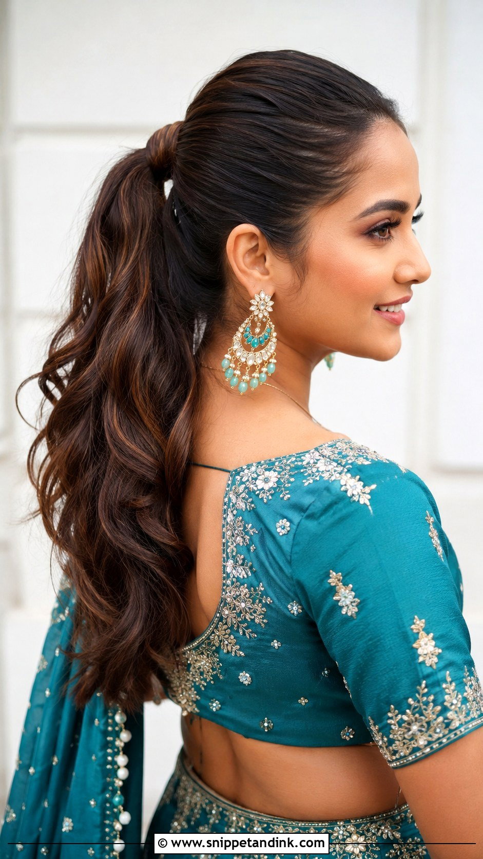 Ponytail Hairstyle For Chaniya Choli Wedding - Snippet and Ink - 15 Hairstyle for Chaniya Choli Wedding Ideas