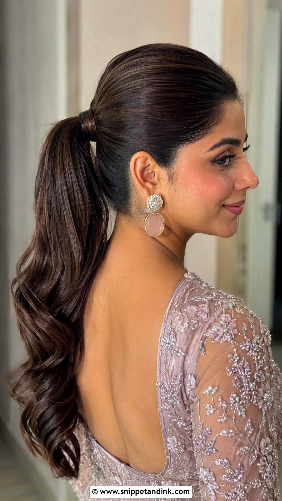 Ponytail Hairstyle For Indian Wedding Guest - Snippet and Ink - 20 Hair Styles for Indian Wedding Guest