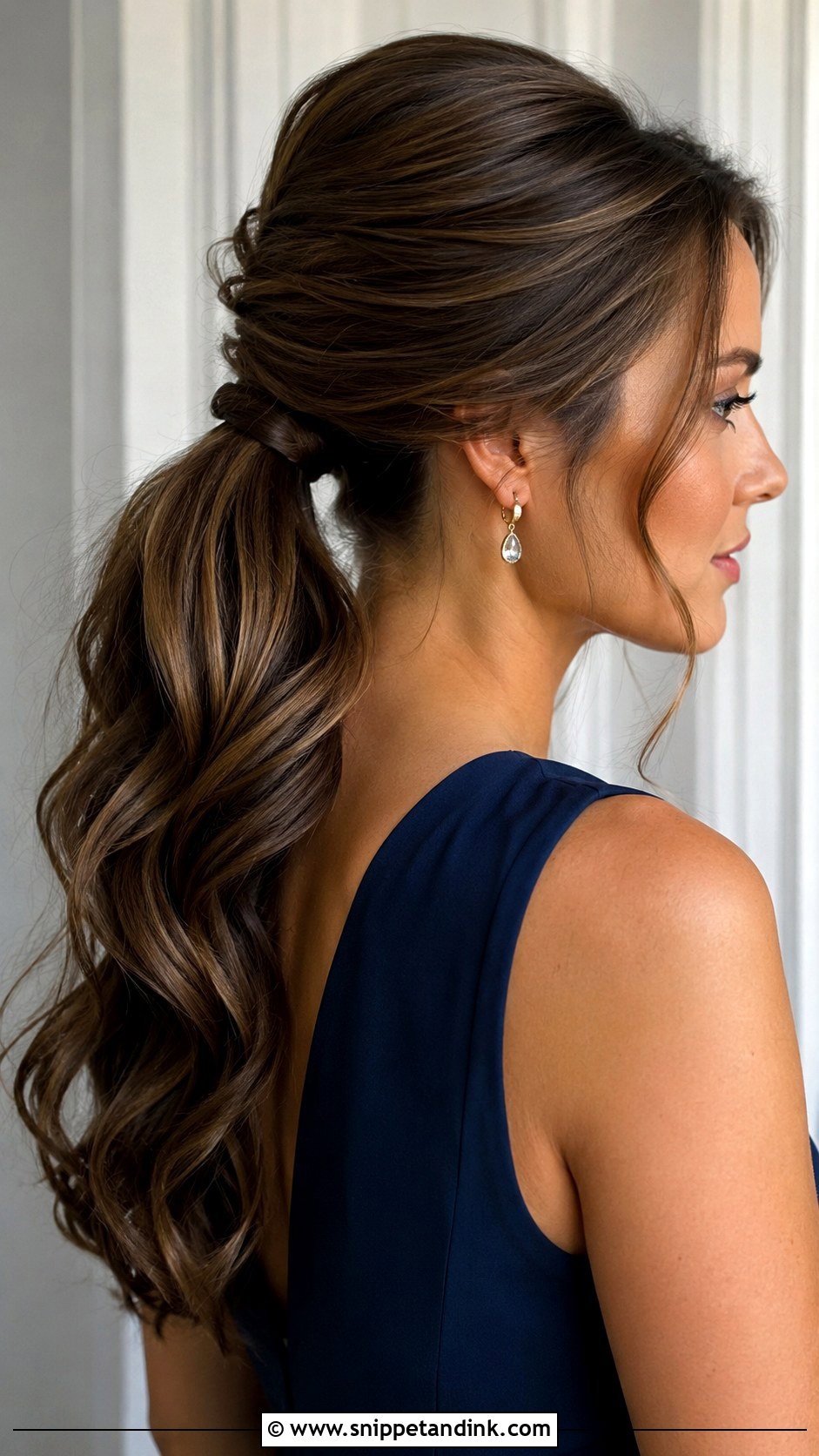 Ponytail Updo Bridesmaid Hair - Snippet and Ink - 20 Bridesmaids Updos for Long Hair
