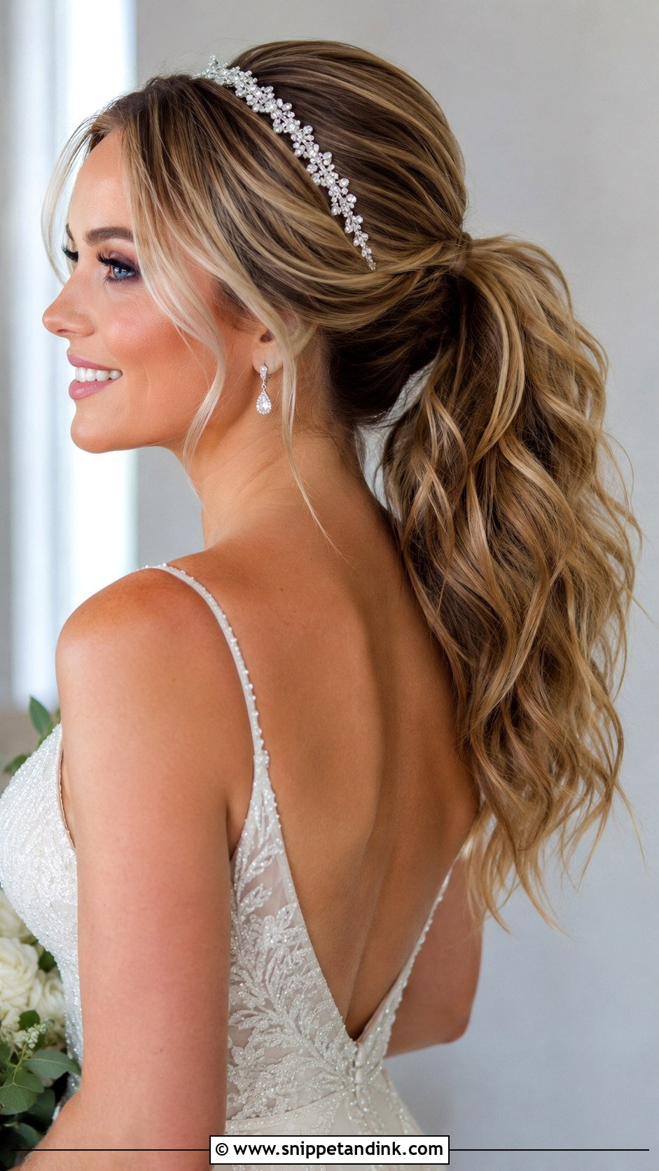 Ponytail Updo With Headband - Snippet and Ink - 25 Ponytail Updo Wedding Ideas