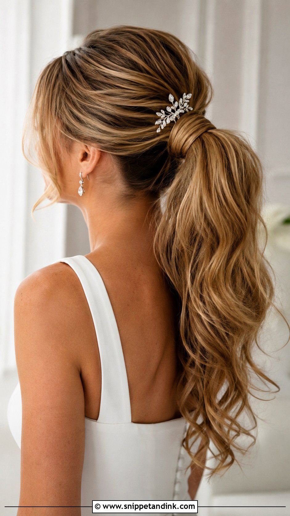 Ponytail Wedding Hair - Snippet and Ink - 15 Hair to Wedding Ideas