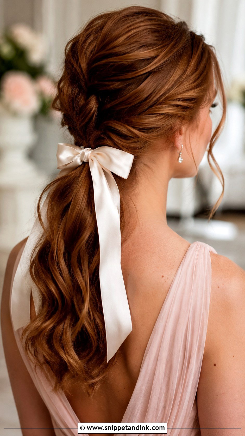 Ponytail Wedding Hairstyle With Bow - Snippet and Ink - 25 Wedding Ponytail Hairstyles Bridesmaid
