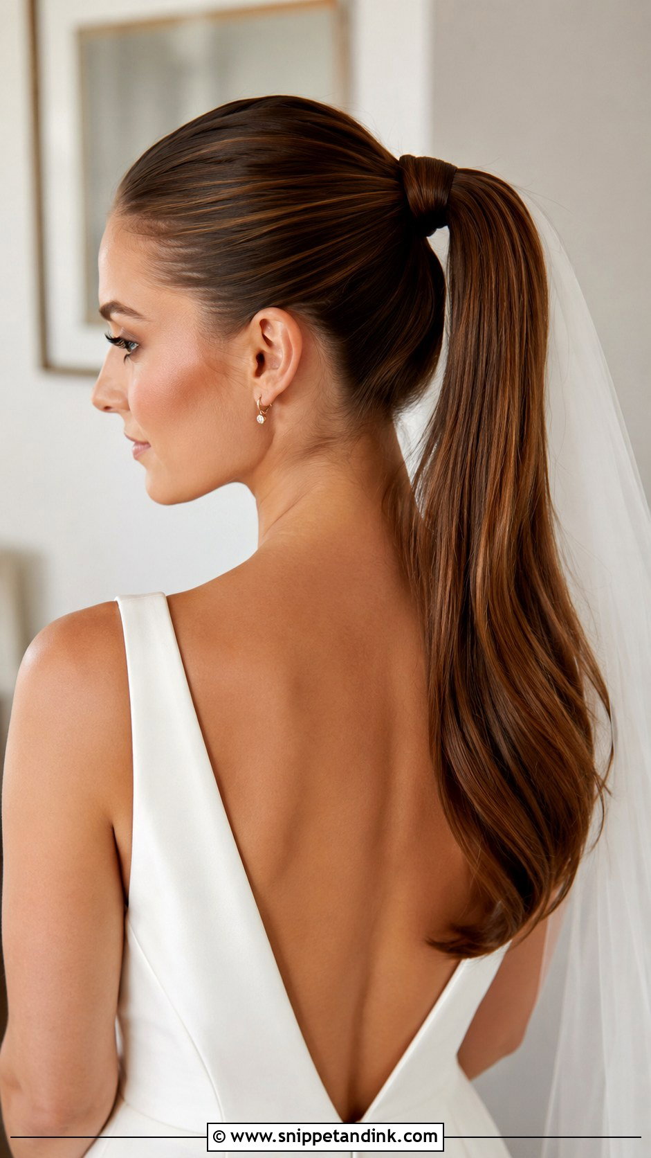 Ponytail Wedding Hairstyle for Long Hair - Snippet and Ink - 25 Elegant Wedding Hairstyles for Long Hair