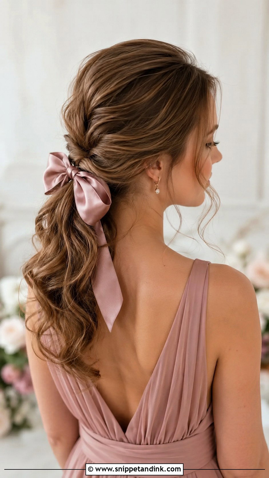 Ponytail With Bow Bridesmaid Hair - Snippet and Ink - 20 Bridesmaid Hair Pony Ideas