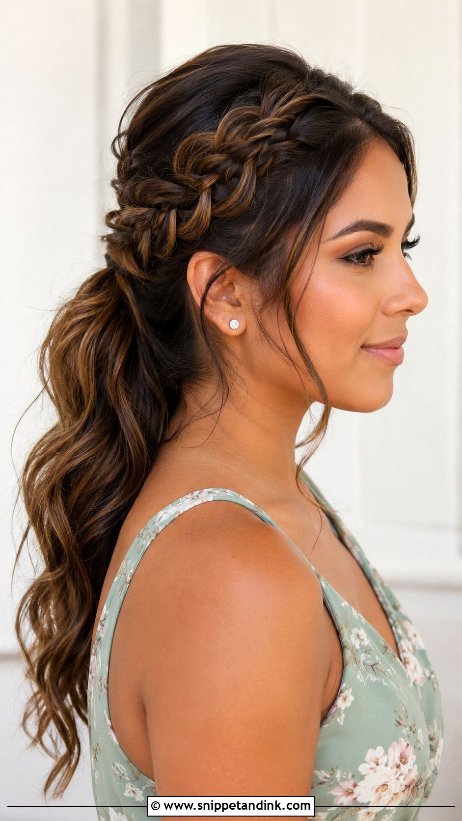 Ponytail With Braid Crown - Snippet and Ink - 20 Bridesmaid Hair Pony Ideas
