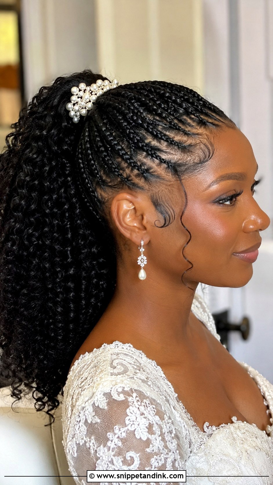 Ponytail With Braided Base For Black Women - Snippet and Ink - 20 Bridal Ponytail Hairstyles Black Women