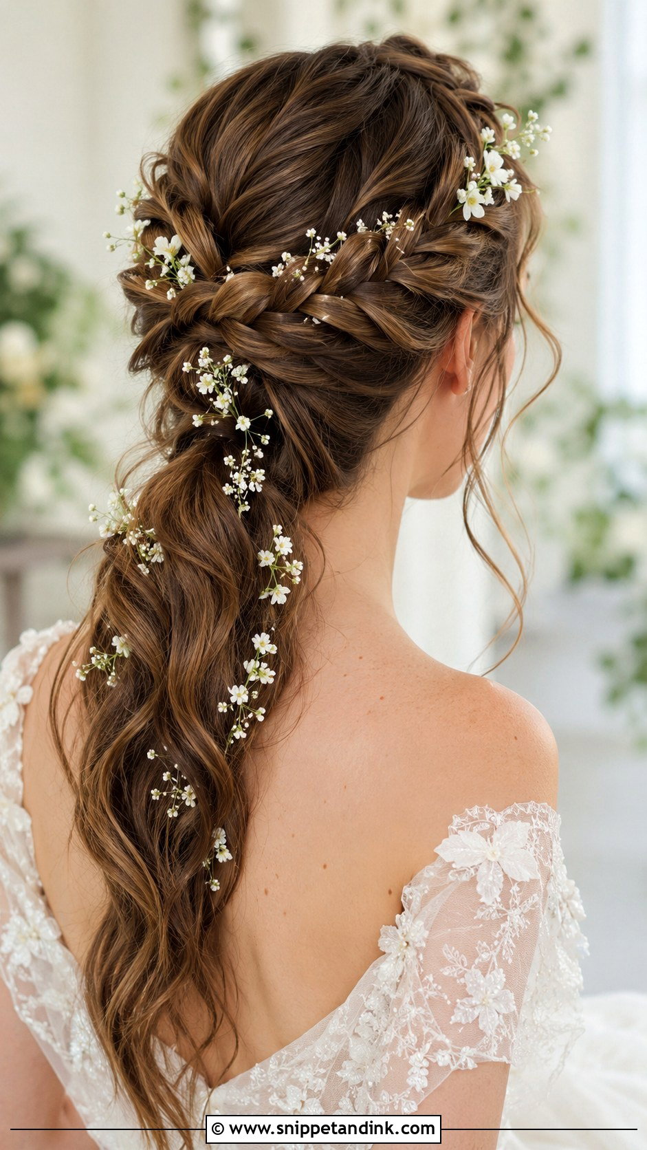 Ponytail With Braided Crown - Snippet and Ink - 30 Ponytail Wedding Hairstyles