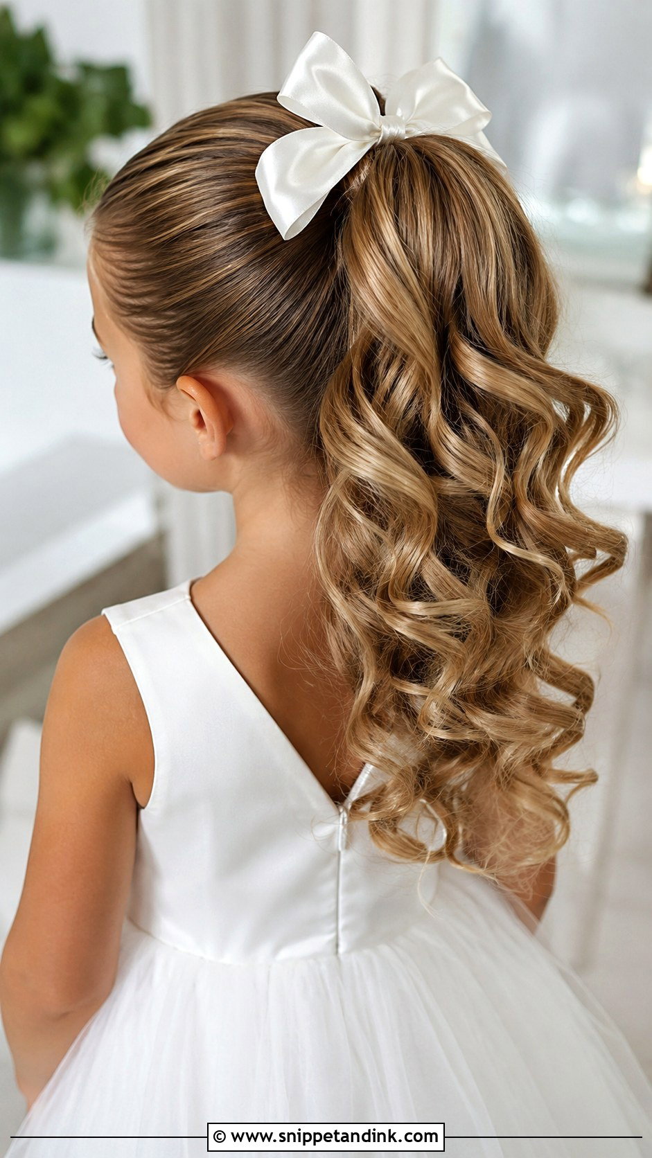 Ponytail With Curls For Kids Wedding - Snippet and Ink - 20 Hairstyles for Kids for Weddings