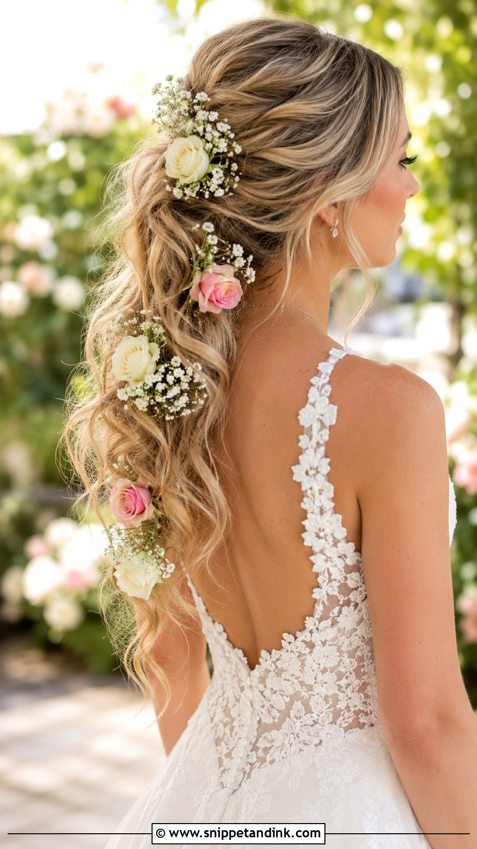Ponytail With Flowers - Snippet and Ink - 25 Bride Ponytail Hairstyles