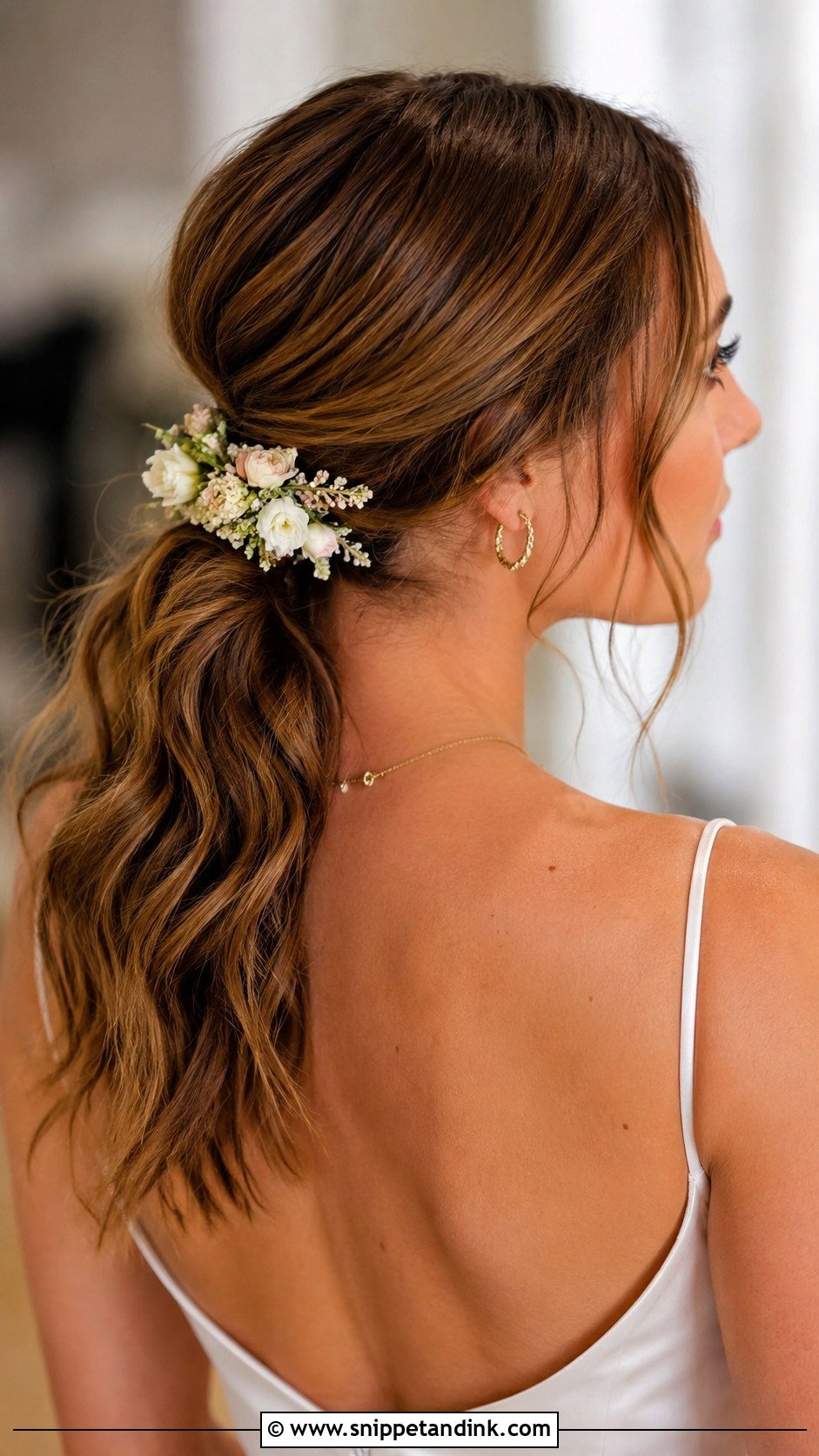 Ponytail With Flowers - Snippet and Ink - 25 Wedding Hair with Flowers