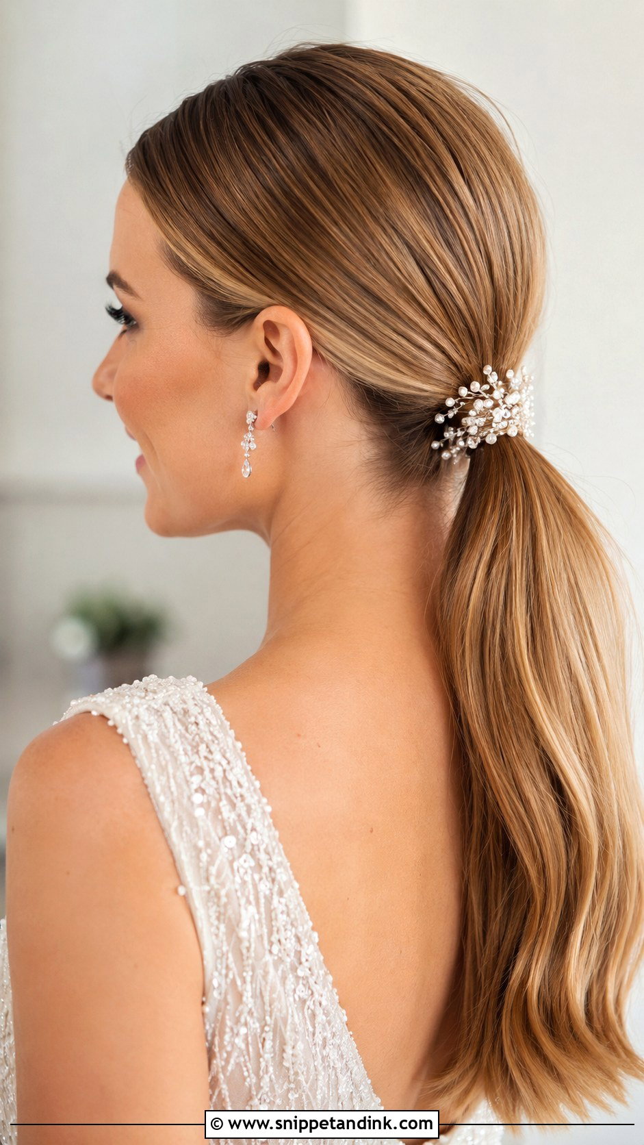 Ponytail With Hair Accessories - Snippet and Ink - 20 Ponytail Wedding Hairstyle Ideas