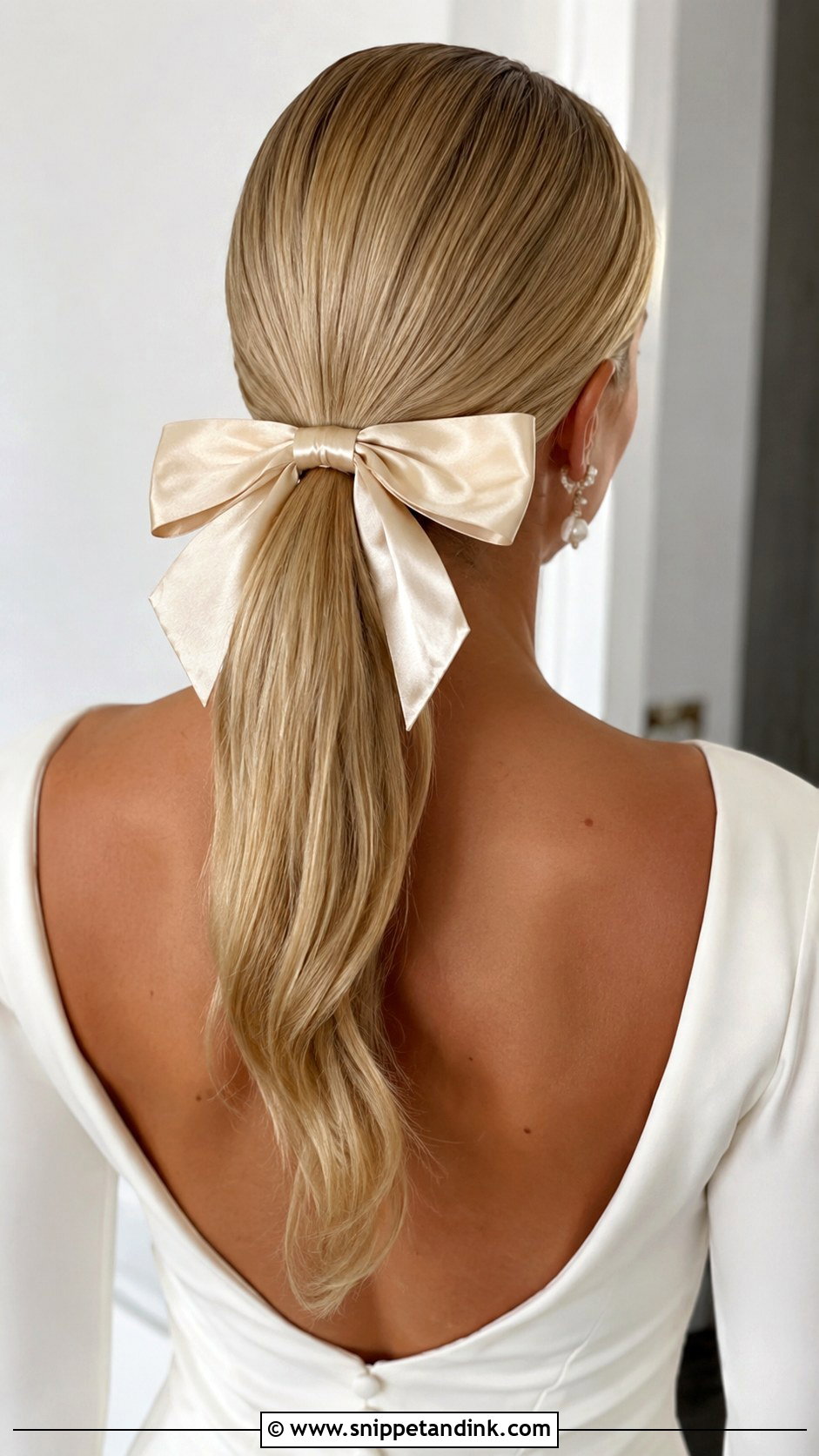 Ponytail With Hair Bow - Snippet and Ink - 20 Pony Wedding Hairstyles