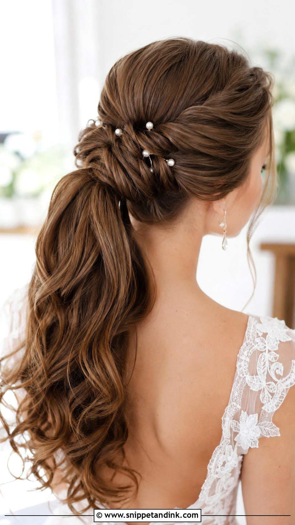 Ponytail With Twisted Sides - Snippet and Ink - 30 Elegant Ponytail Wedding Hairstyles