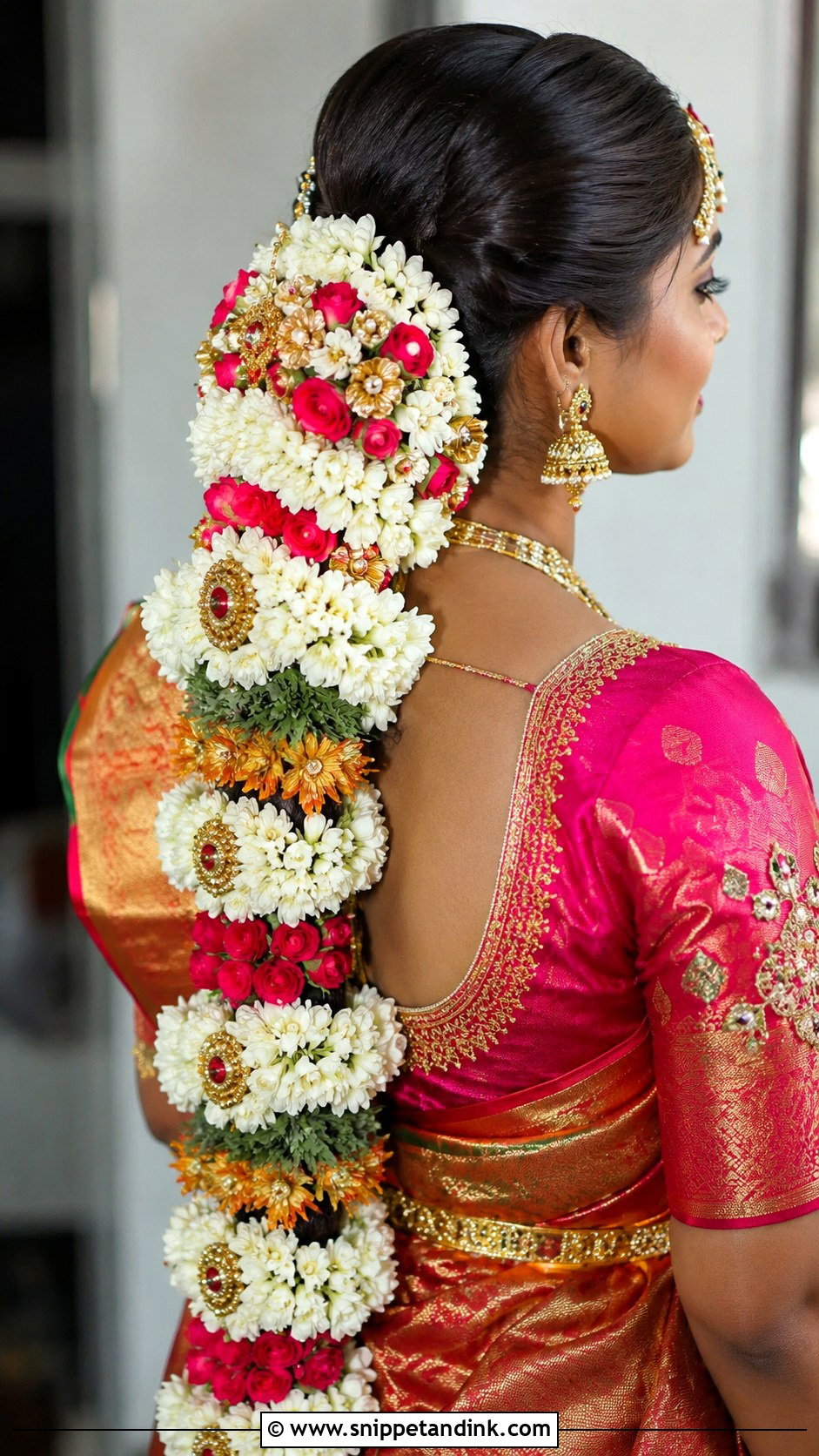 Poola Jada Bridal Braid - Snippet and Ink - 15 Indian Bridal Bread Hairstyle Ideas