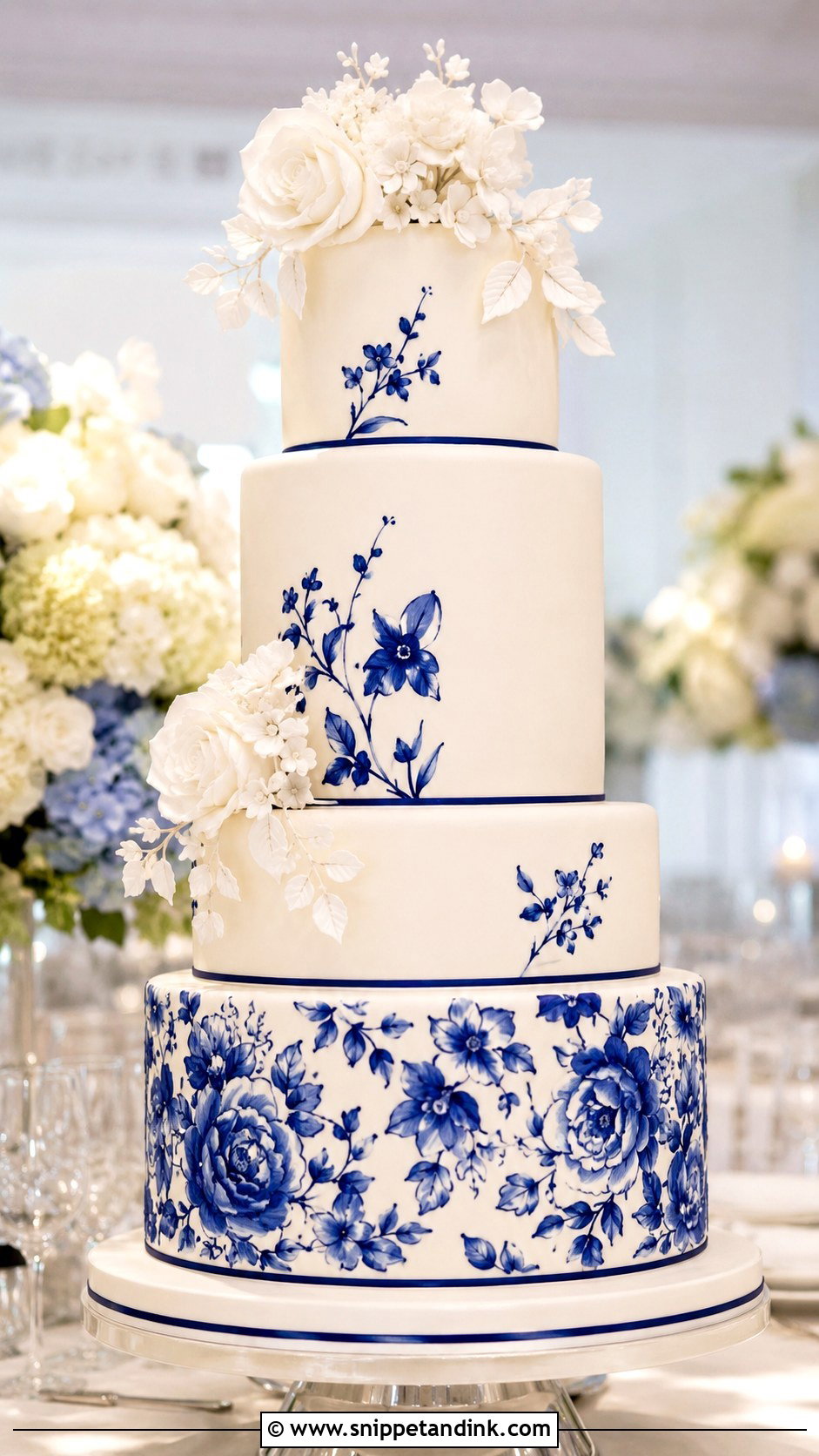 Porcelain Fondant Wedding Cake - Snippet and Ink - 20 Porcelain Cake Ideas for Wedding