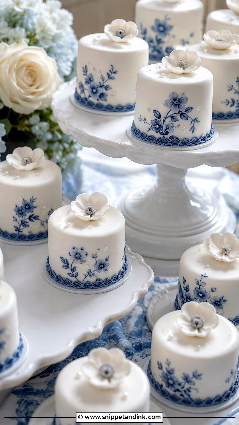Porcelain Mini Wedding Cakes - Snippet and Ink - 20 Porcelain Cake Ideas for Wedding
