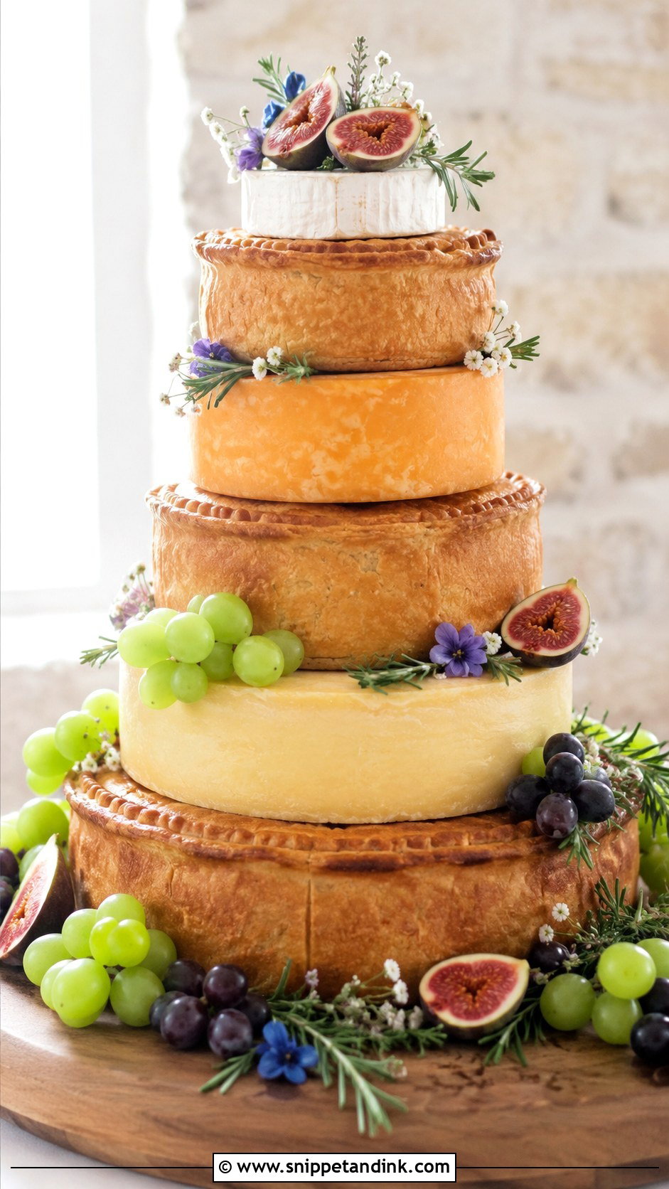 Pork Pie And Cheese Wedding Cake - Snippet and Ink - 20 Pork Pie Wedding Cake Ideas