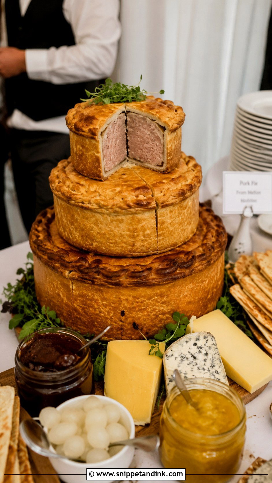Pork Pie Wedding Cake For Evening Food - Snippet and Ink - 20 Pork Pie Wedding Cake Ideas